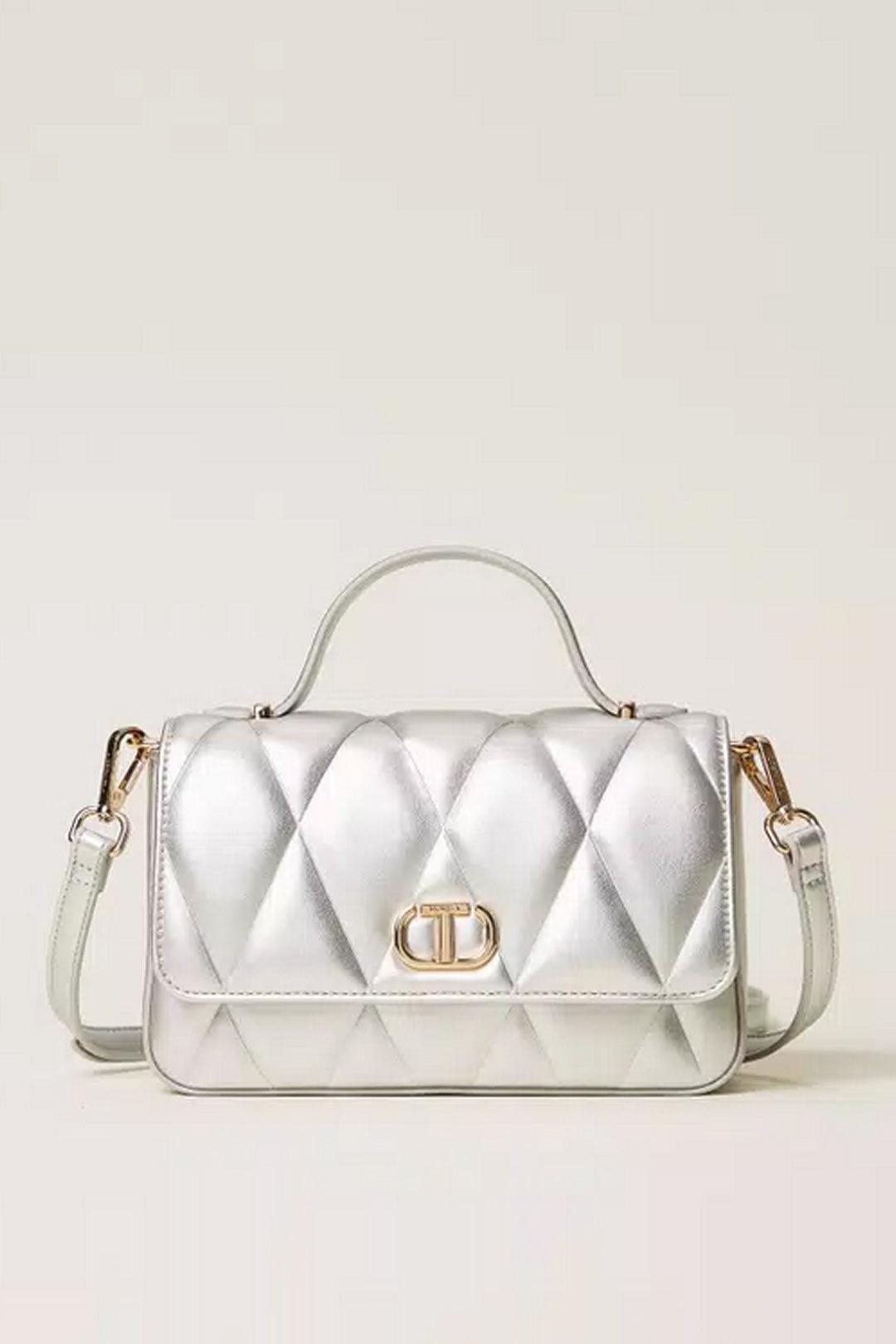 Twin-set Borsa a Tracolla Piccola Trapuntata 252TB7054 SILVER