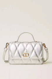 Twin-set Borsa a Tracolla Piccola Trapuntata 252TB7054 SILVER