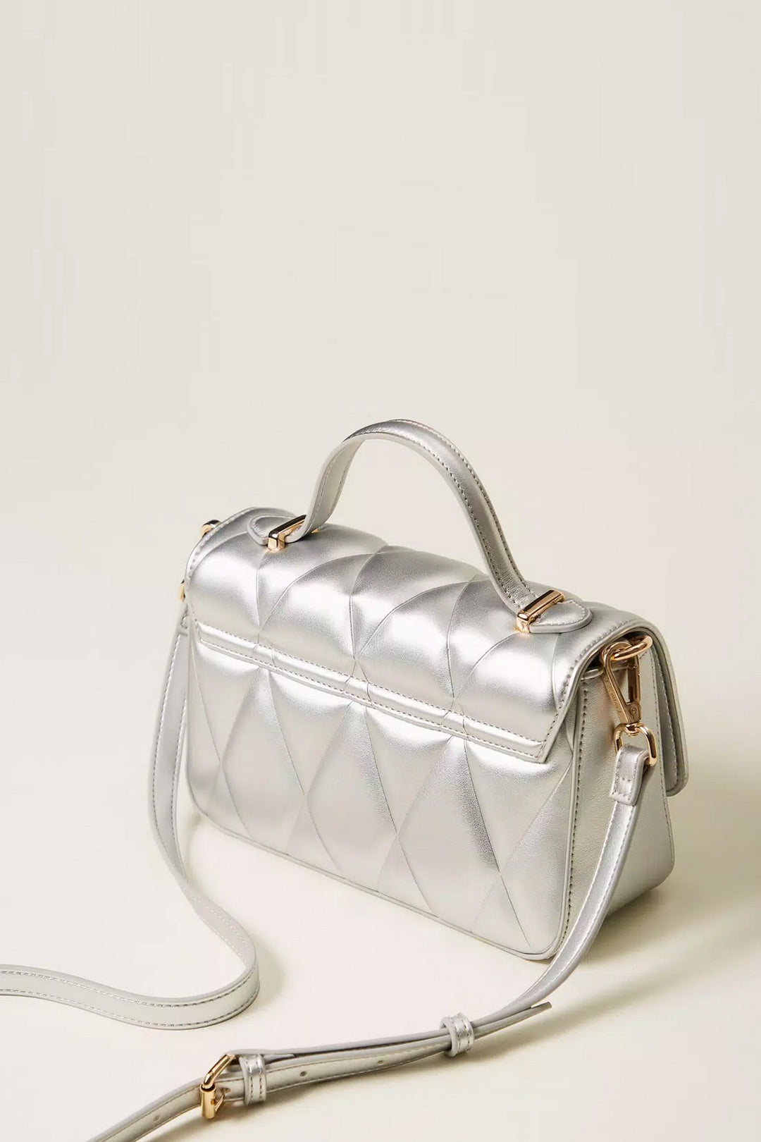 Twin-set Borsa a Tracolla Piccola Trapuntata 252TB7054 SILVER