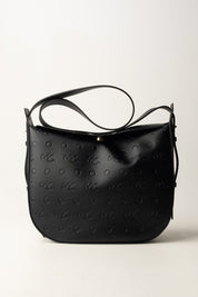 Manila Grace Borsa a Tracolla Postina con Logo Embossed B878EU NERO