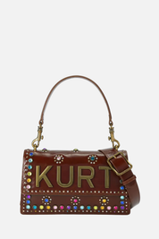 Kurt Geiger Borsa a Tracolla Shoreditch con Borchie Colorate 5578639109 BROWN/OTH