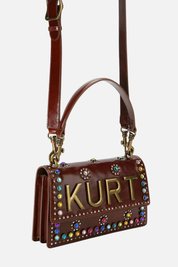 Kurt Geiger Borsa a Tracolla Shoreditch con Borchie Colorate 5578639109 BROWN/OTH