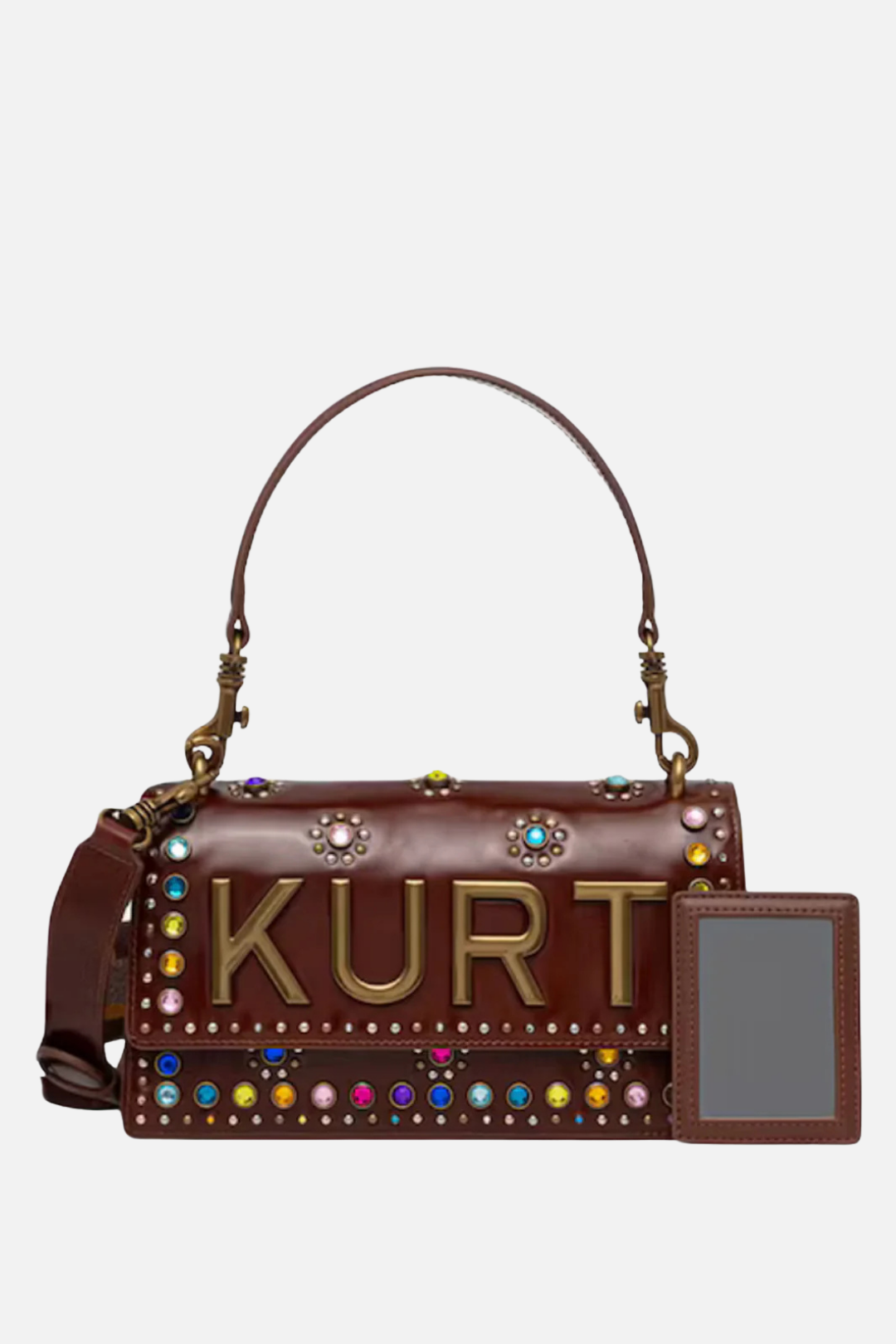 Kurt Geiger Borsa a Tracolla Shoreditch con Borchie Colorate 5578639109 BROWN/OTH
