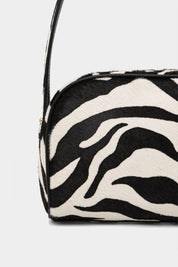 Patrizia Pepe Borsa Baugette Doppia Tracolla Stampa Zebrata 2B0168 L056 BLACK/WHITE