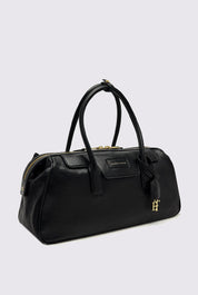 Elisabetta Franchi Borsa Bauletto Media In Nappa con Charm Logo BS18A67E2 NERO