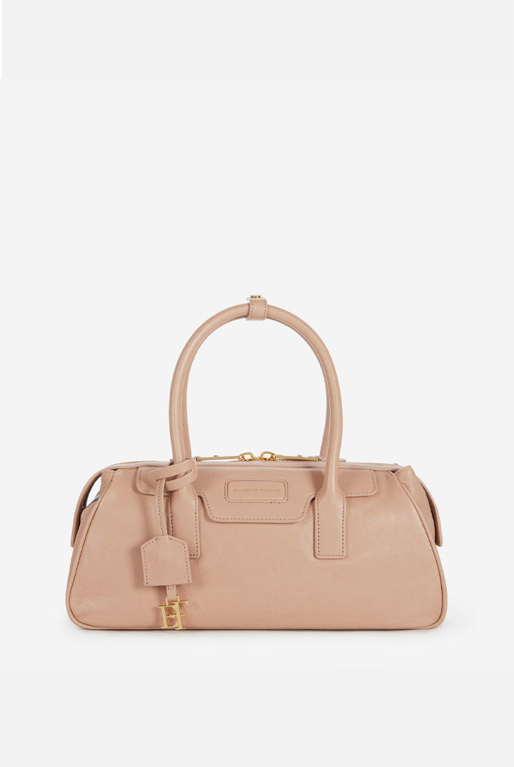 Elisabetta Franchi Borsa Bauletto Piccola In Nappa con Charm Logo BS19A67E2 PELLE