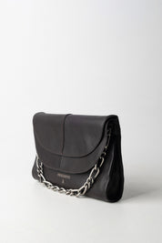 Patrizia Pepe Borsa Clutch In Pelle con Catena 2B0152 L162 DEEP CHOCOLATE
