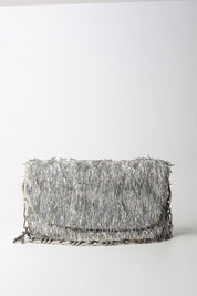 Patrizia Pepe Borsa con Frange Di Paillettes 2B0156 A672 SILVER FRINGES