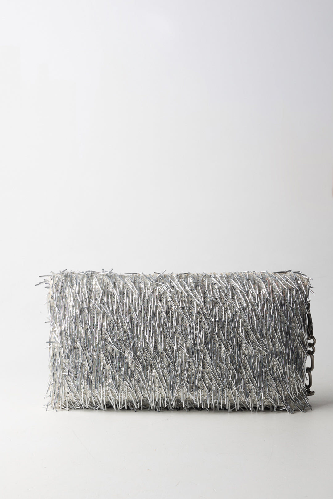 Patrizia Pepe Borsa con Frange Di Paillettes 2B0156 A672 SILVER FRINGES