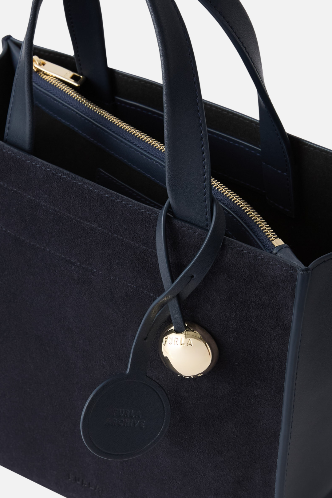 Furla Borsa Divide In Pelle Marrone Scamosciatabtote WB02123 BX4018 2677S