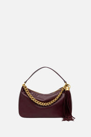 Twin-set Borsa Grande Liliane In Pelle con Charm 262TB7207 GRAPE