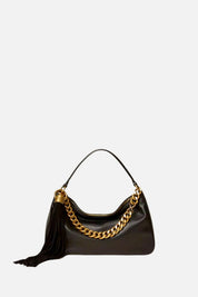 Twin-set Borsa Grande Liliane In Pelle con Charm 262TB7207 NERO