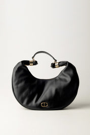 Twin-set  Borsa Hobo ‘eclipse’ con Anelli Dorati 252TB7091 NERO