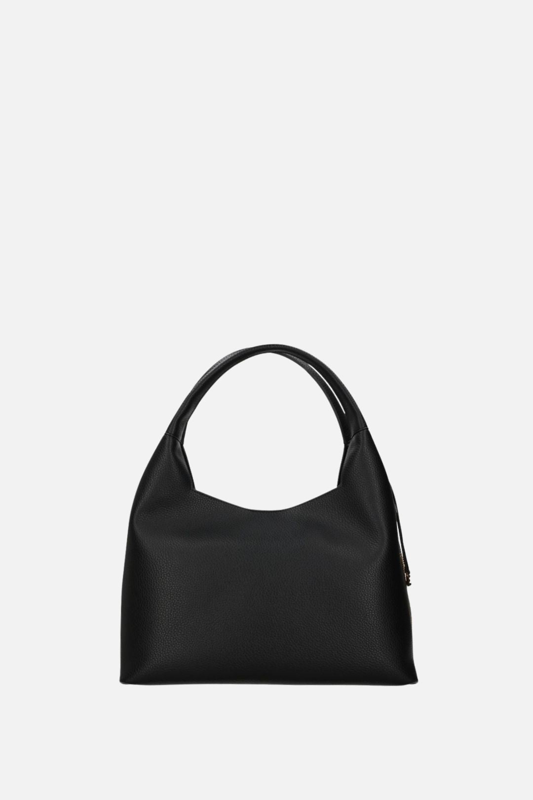 Elisabetta Franchi Borsa Hobo Effetto Pelle con Charms Logo BS23A66E2 NERO