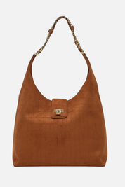 Elisabetta Franchi Borsa Hobo In Suede BS01A63E2 CUOIO