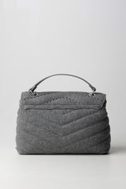 Twin-set Borsa In Feltro con Borchie e Catena 252TB7170 GRIGIO MEDIO