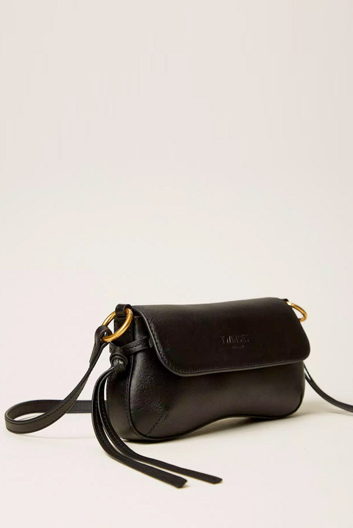 Twin-set Borsa In Pelle con Patta 262TB7171 NERO