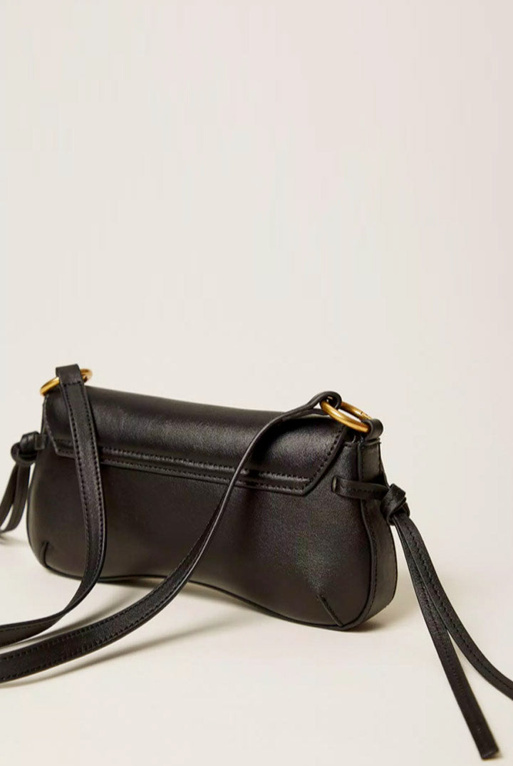 Twin-set Borsa In Pelle con Patta 262TB7171 NERO