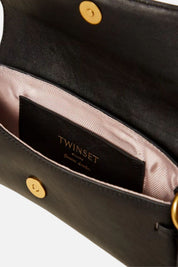 Twin-set Borsa In Pelle con Patta 262TB7171 NERO