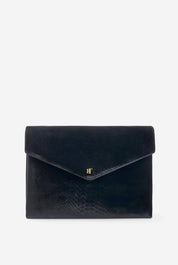 Elisabetta Franchi Borsa In Velluto con Stampa Cocco BS26A67E2 NERO