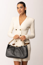 Twin-set Borsa Liliane Media con Manico Catena 999TB7010 NERO/ORO