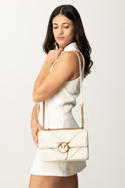 Pinko Borsa Love Bag 104549 A26Z BIANCO SETA-ANTIQUE GOLD