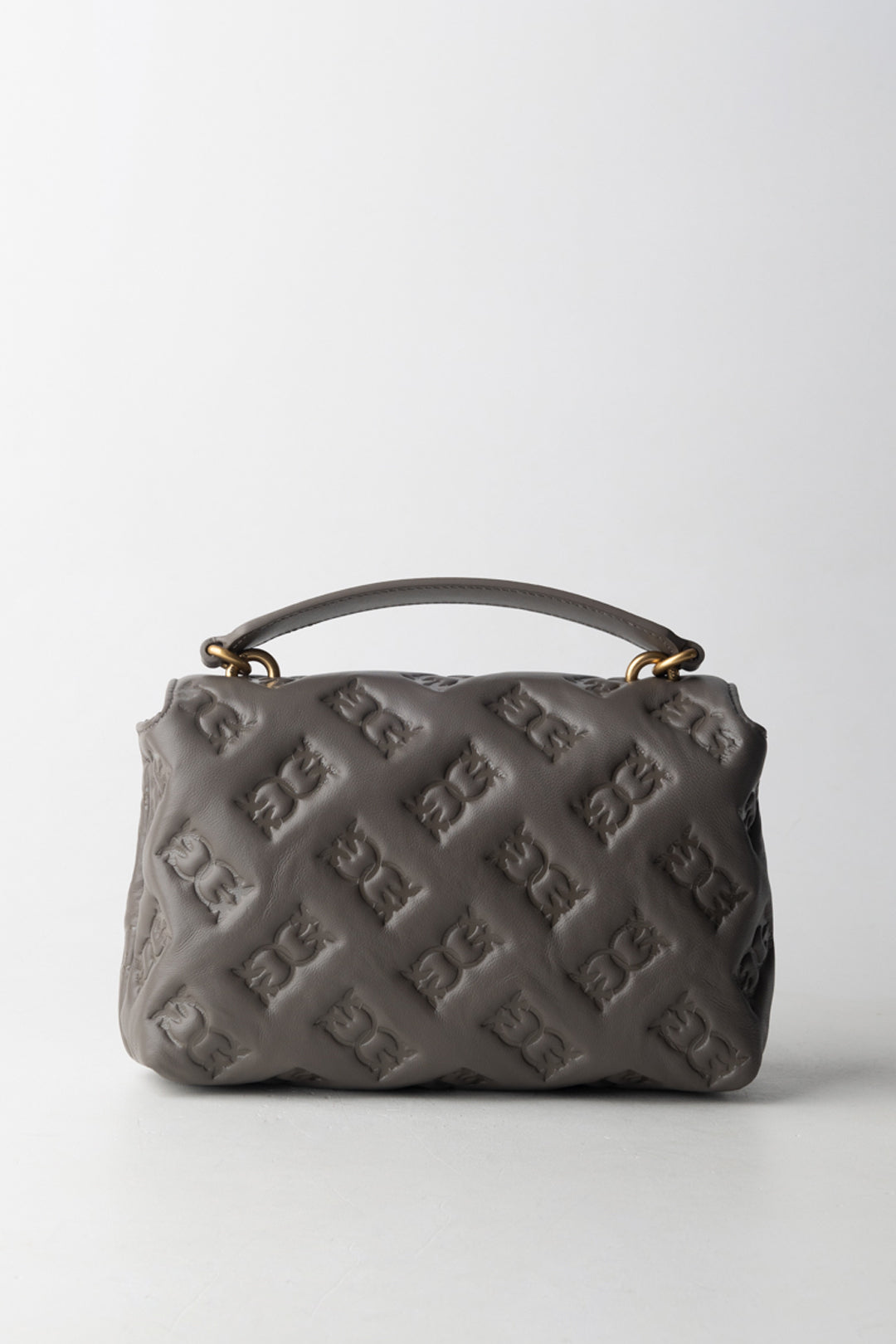 Pinko Borsa Love Bag con Logo Impresso GRIGIO ASFALTO 1 - ANTIQUE GOL