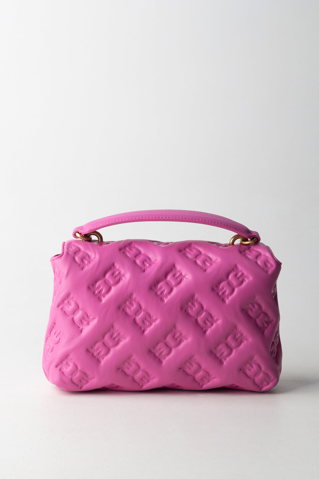 Pinko Borsa Love Bag con Logo Impresso ROSA FLOGO-ANTIQUE GOLD