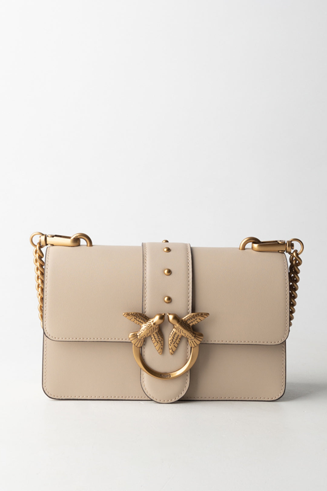 Pinko Borsa Love One Mini BEIGE-GRIGIO FUMO-ANTIQUE GOLD