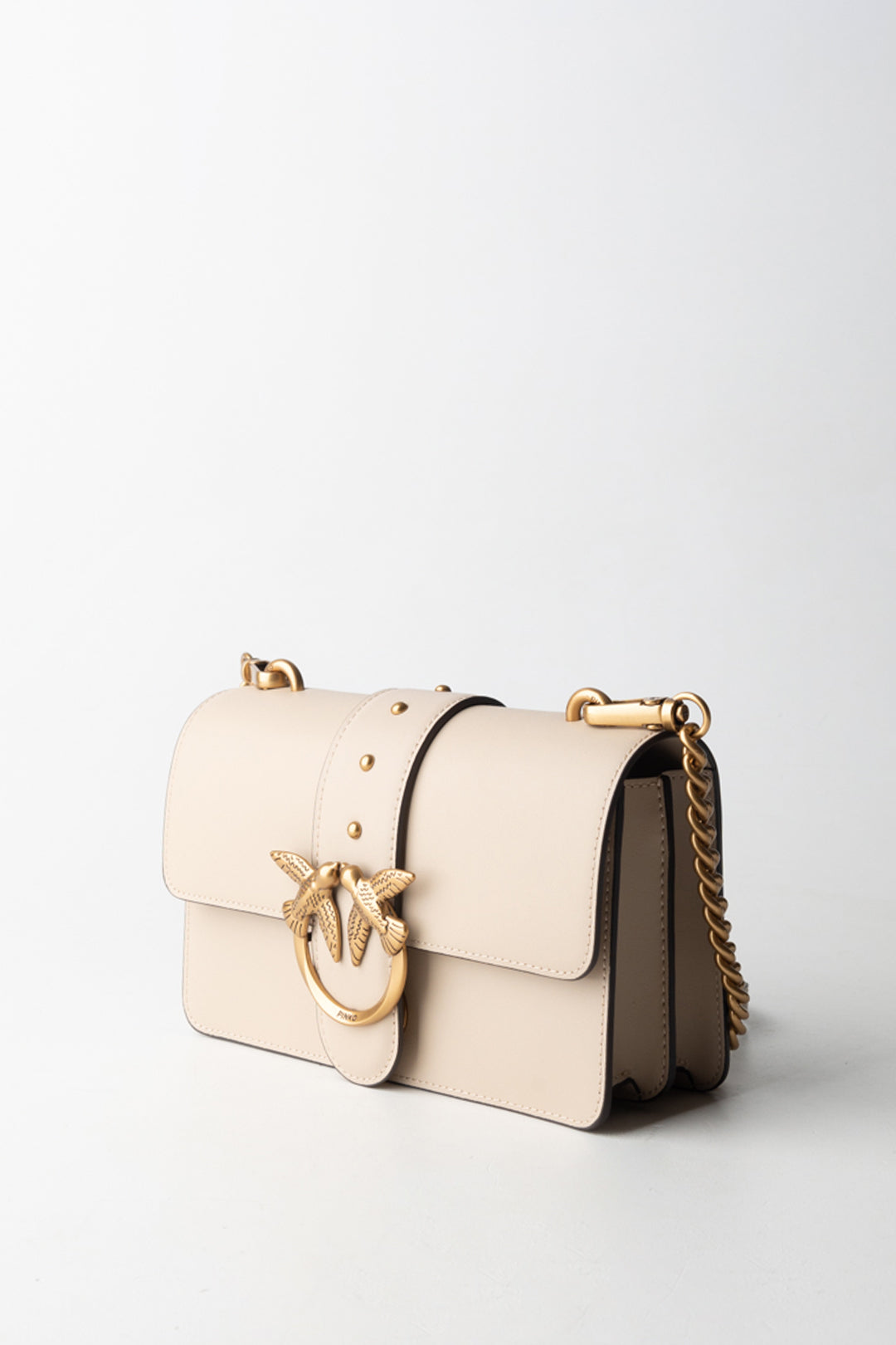 Pinko Borsa Love One Mini BEIGE-GRIGIO FUMO-ANTIQUE GOLD