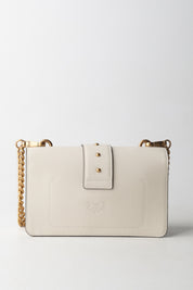 Pinko Borsa Love One Mini BIANCO SETA-ANTIQUE GOLD