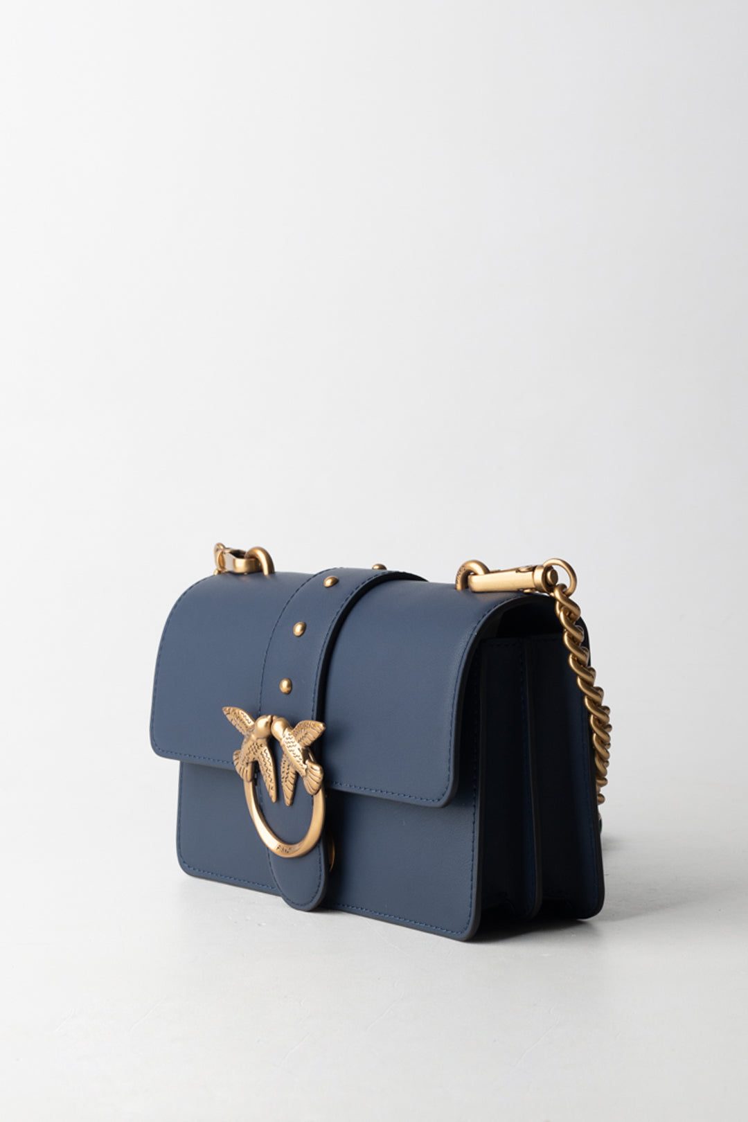 Pinko Borsa Love One Mini BLU INDACO OMBROSO-ANTIQUE GOL