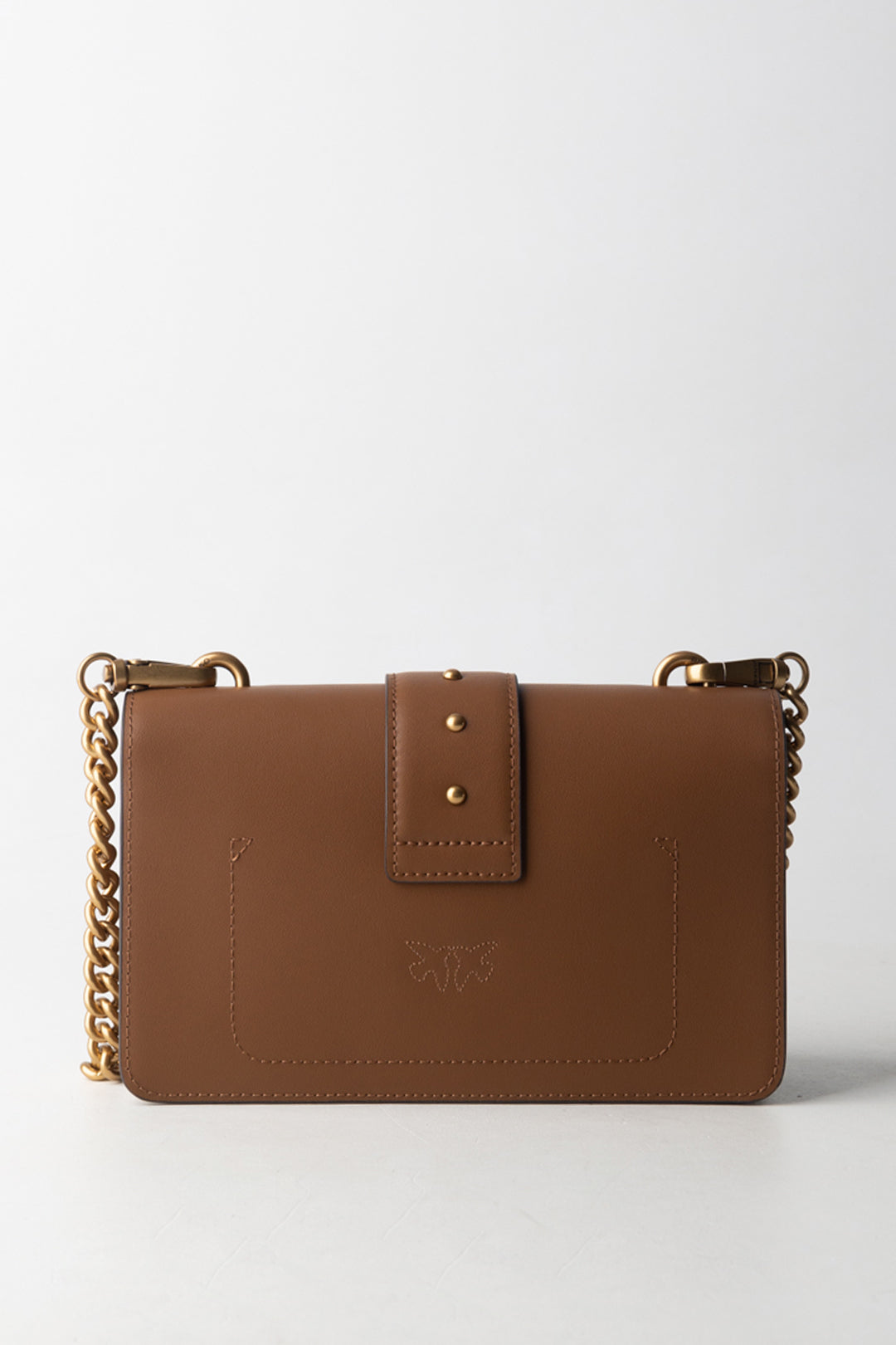 Pinko Borsa Love One Mini MARRONE - LEONE-ANTIQUE GOLD