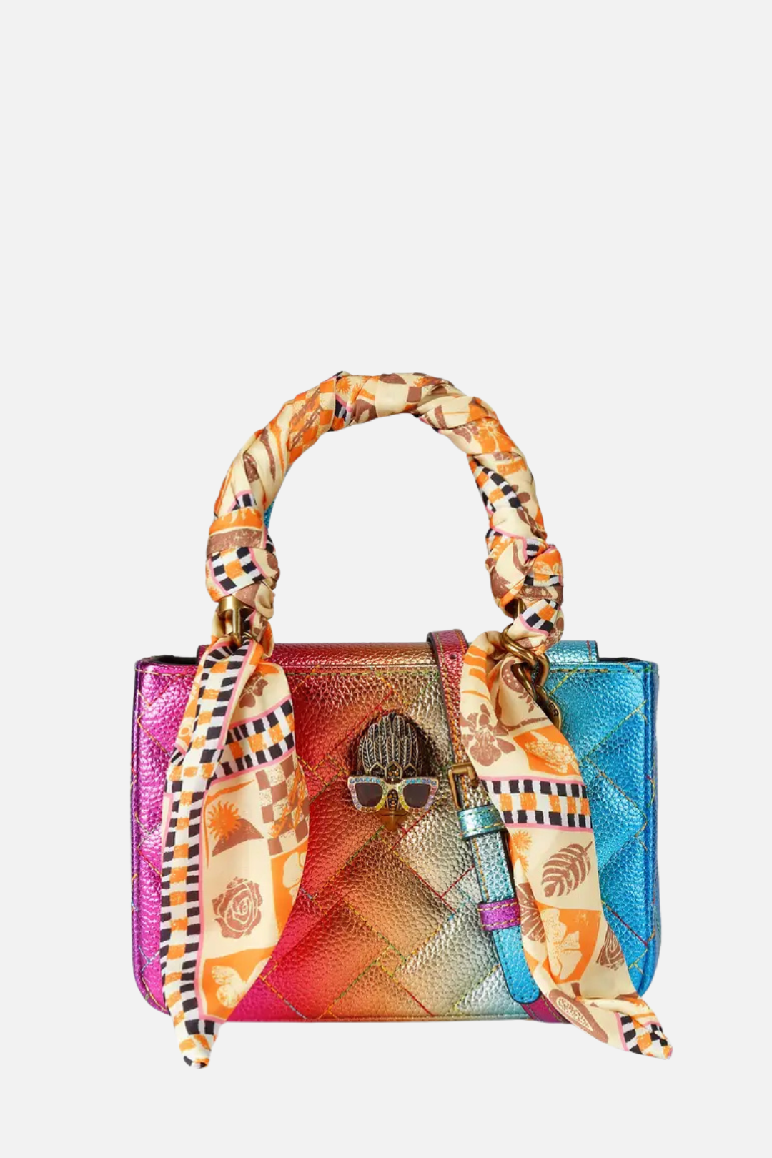 Kurt Geiger Borsa Mini Kensington In Pelle Stampata Multicolore 4376999119 OTHER