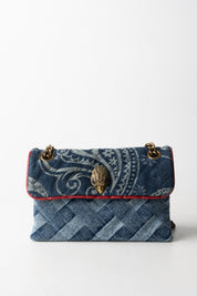 Kurt Geiger Borsa Mini Kesington In Jeans con Orli a Contrasto 8885588069 DENIM