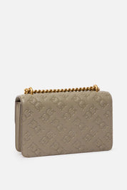 Pinko Borsa Mini Love Bag con Pattern Logo NOCE-ANTIQUE GOLD