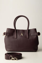 Patrizia Pepe Borsa New Business Media In Pelle 8B0282 L162 PURPLE RED