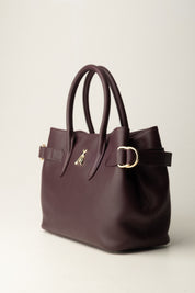 Patrizia Pepe Borsa New Business Media In Pelle 8B0282 L162 PURPLE RED