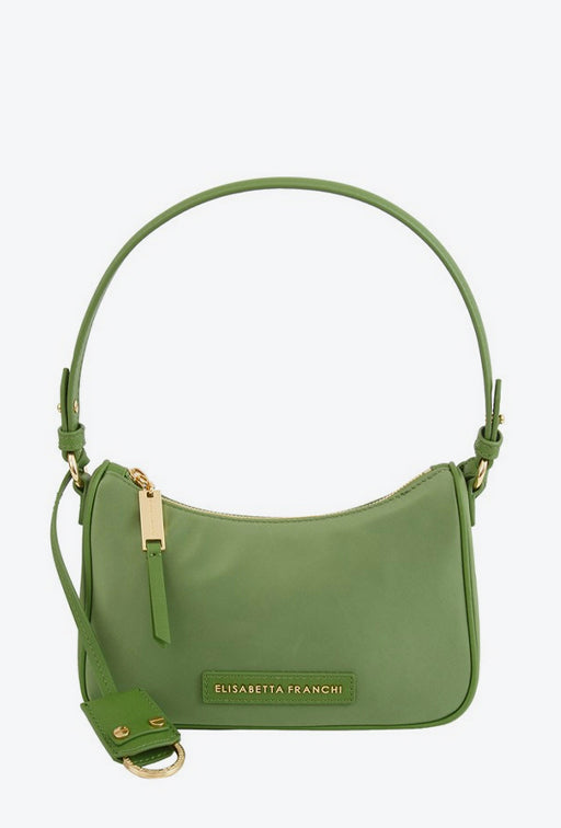 Elisabetta Franchi Borsa Piccola In Tessuto Tecnico con Morsetto Logo BS95A61E2 ALOE