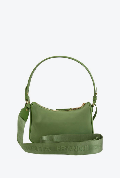 Elisabetta Franchi Borsa Piccola In Tessuto Tecnico con Morsetto Logo BS95A61E2 ALOE