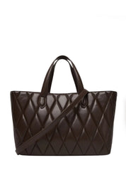 Twin-set Borsa Shopper Trapuntata con Logo 252TB7050 COFFEE