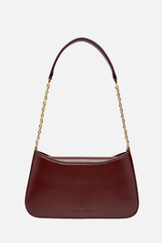 Elisabetta Franchi Borsa Spalla con Placca Logo BS93A61E2 CACAO