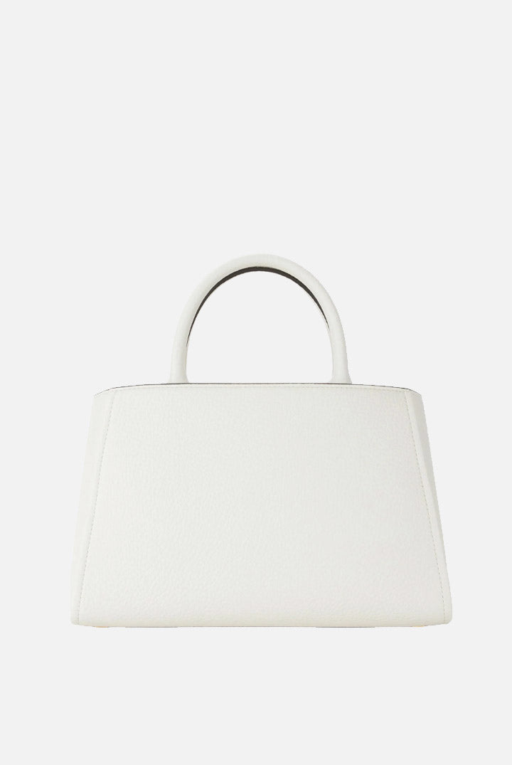 Elisabetta Franchi Borsa Tote Effetto Pelle con Logo Frontale BS06A66E2 BURRO