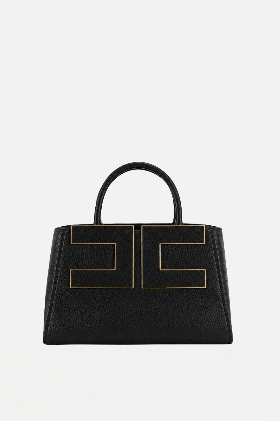 Elisabetta Franchi Borsa Tote Effetto Pelle con Logo Frontale BS06A66E2 NERO