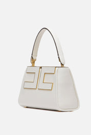 Elisabetta Franchi Borsa Tote Effetto Pelle con Logo Frontale BS07A66E2 BURRO