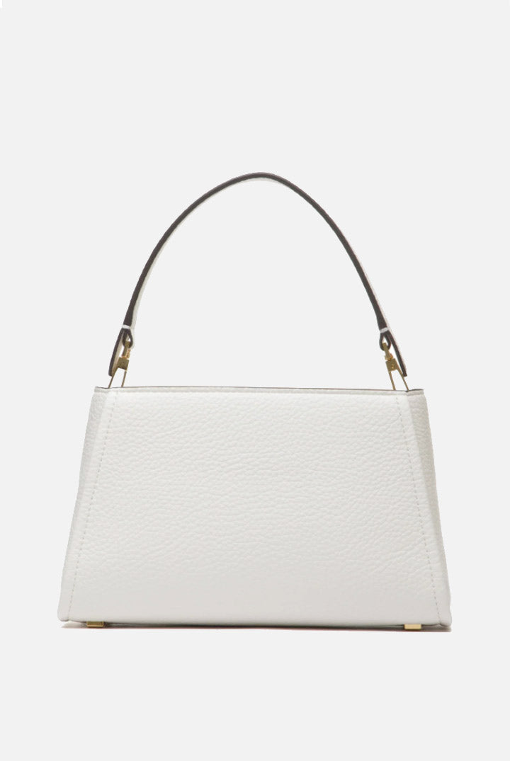 Elisabetta Franchi Borsa Tote Effetto Pelle con Logo Frontale BS07A66E2 BURRO