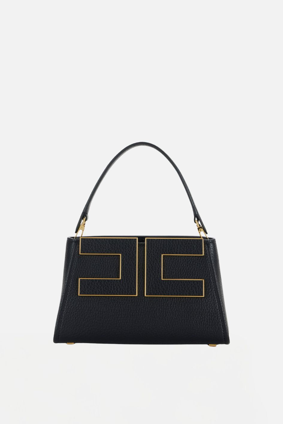 Elisabetta Franchi Borsa Tote Effetto Pelle con Logo Frontale BS07A66E2 NERO