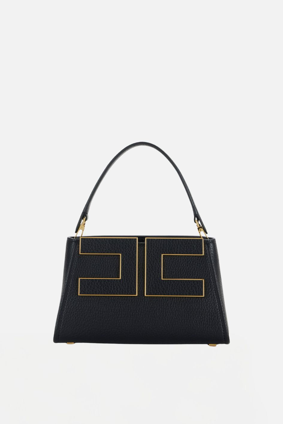 Elisabetta Franchi Borsa Tote Effetto Pelle con Logo Frontale BS07A66E2 NERO