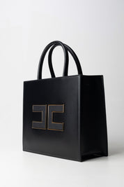 Elisabetta Franchi Borsa Tote Grande con Logo BS32A56E2 NERO