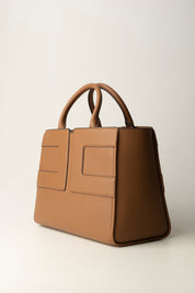 Elisabetta Franchi Borsa Tote Grande con Logo BS34A56E2 BROWN SUGAR